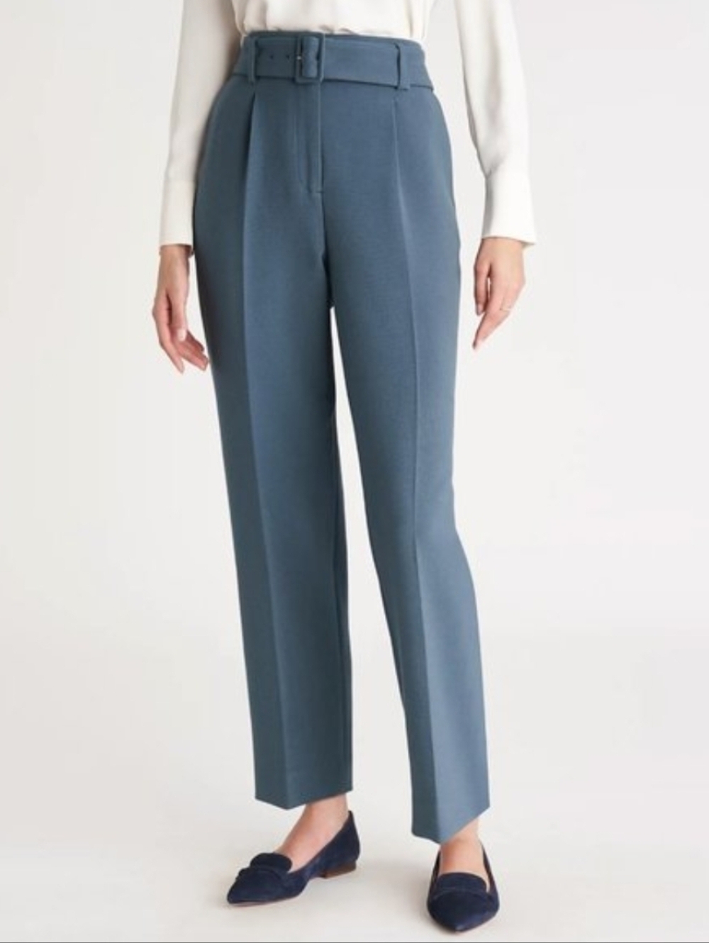 Ann Taylor The Taper Belted High Rise Dress Pants Slacks Size 14